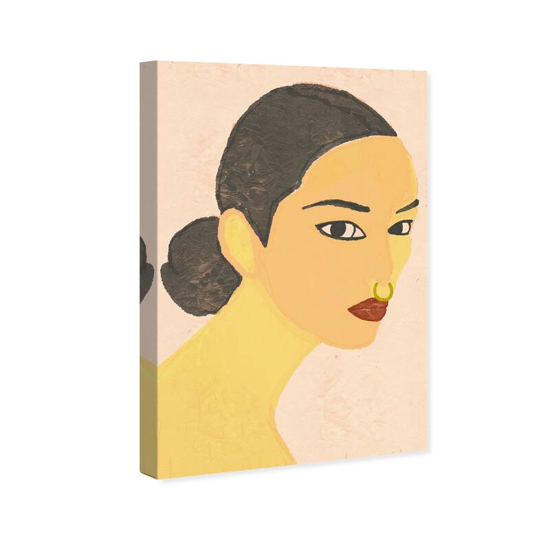 Wynwood Studio Canvas Fashion and Glam La Bailarina Yellow and Mustard Modern & Contemporary Wall Art Canvas Print