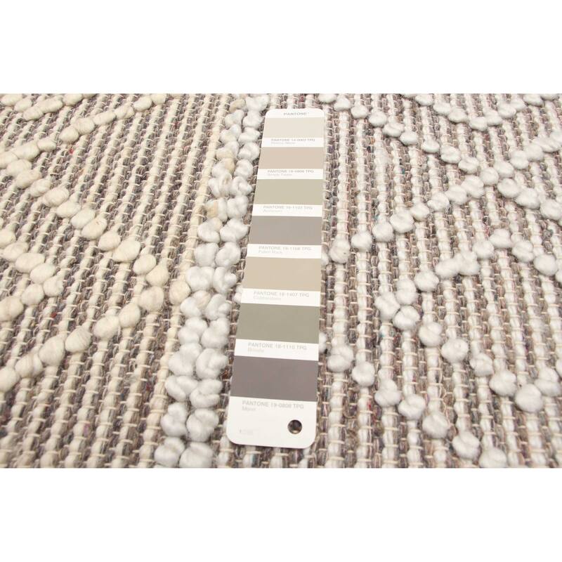 ECARPETGALLERY Braid weave Sienna Taupe Wool Rug - 6'1 x 8'11