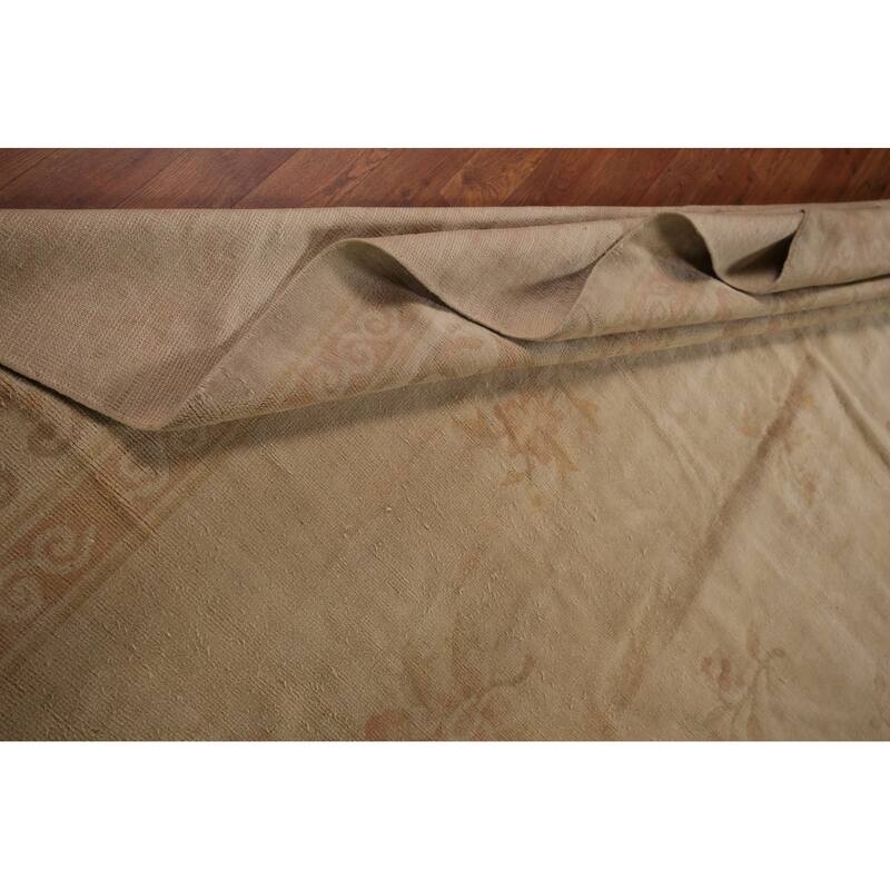 Palace Size Oushak Turkish Antique Area Rug Handmade Wool Carpet - 11'10"x 21'7"