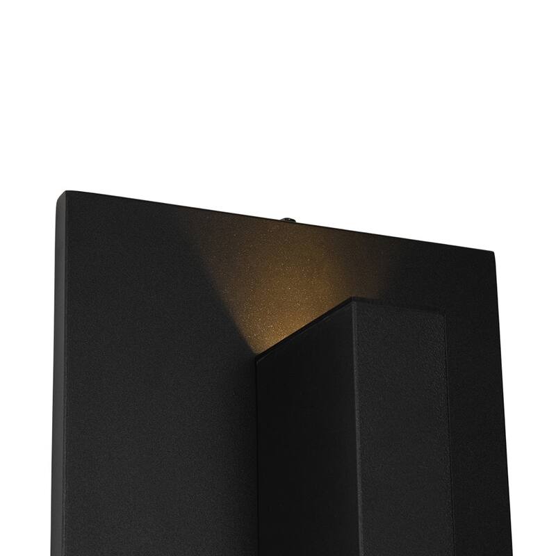 Dimmable LED Dual-opening Rectangle Block Exterior Wall Sconce - 7.9 in