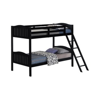 Twin Over Twin Bunk Bed with Angled Ladder - Bed Bath & Beyond - 35173627