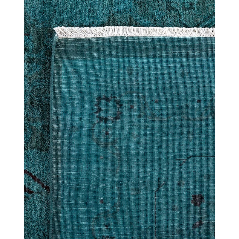 Vibrance One-of-a-Kind Hand-Knotted Area Rug - Blue, 11' 10" x 18' 10" - 11' 10" x 18' 10"