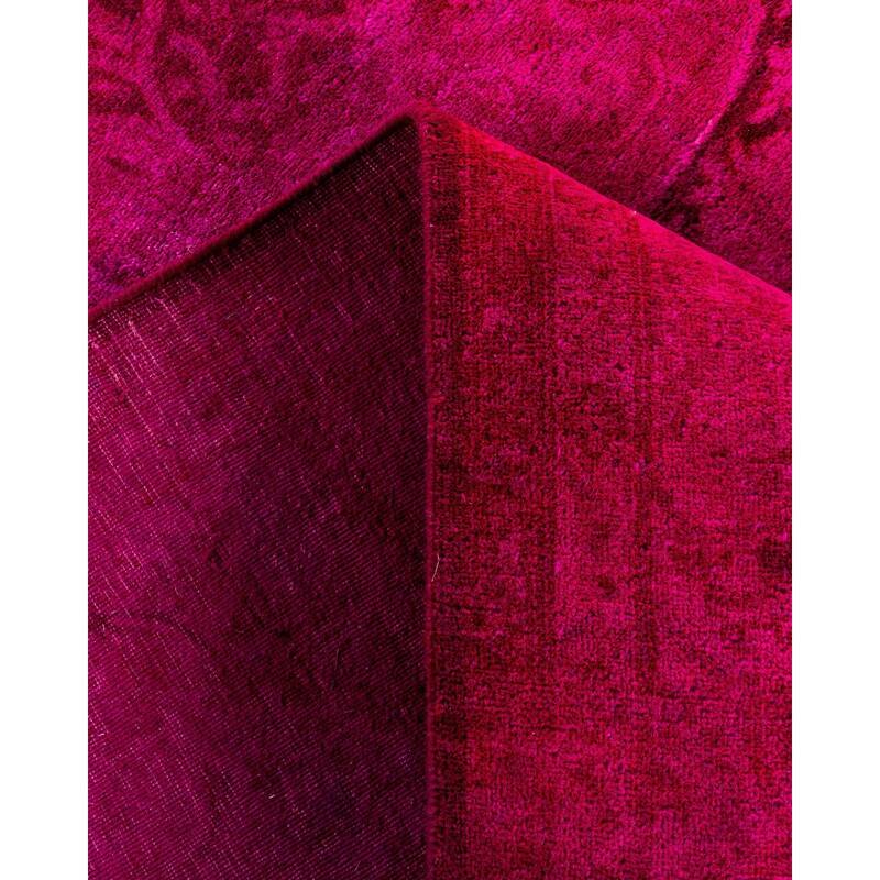 Fine Vibrance One-of-a-Kind Hand-Knotted Area Rug - Pink, 6' 2" x 9' 1" - 6' 2" x 9' 1"