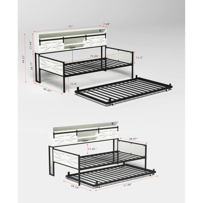 Farmhouse Multi-Functional Twin Daybed