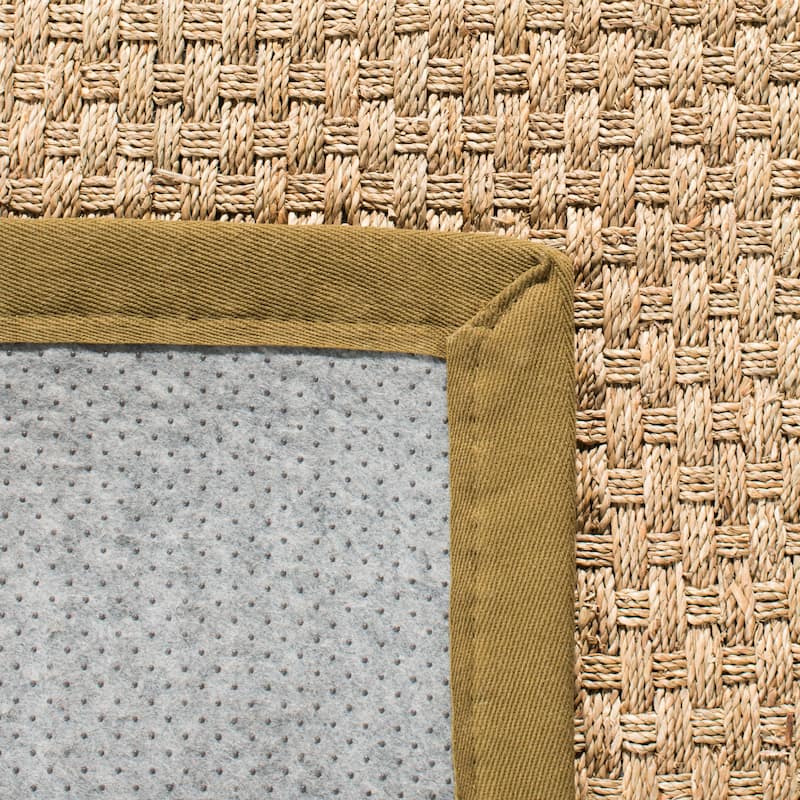 SAFAVIEH Natural Fiber Marina Basketweave Seagrass Rug