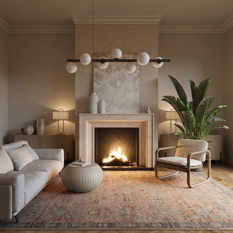 Nuloom Triselle Traditional Bordered Washable Area Rug