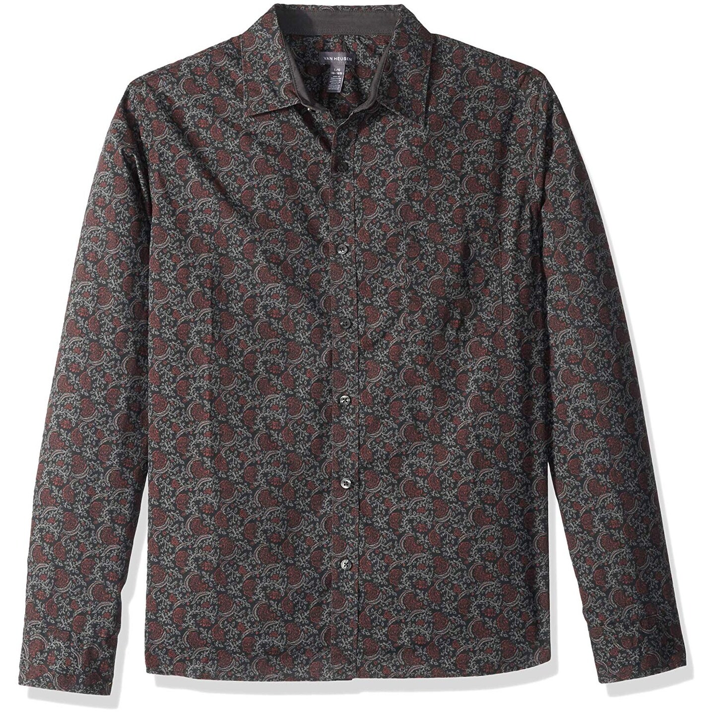 Shop Van Heusen Men S Never Tuck Slim Fit Shirt Black Black