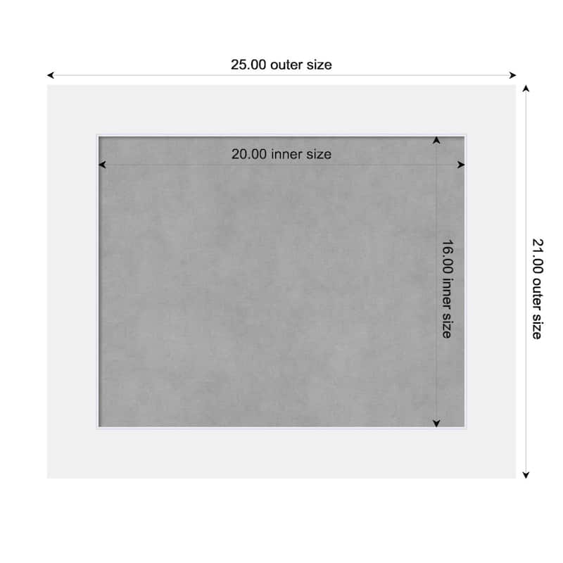 Amanti Art Corvino White Framed Magnetic Board - Board Size 20x16