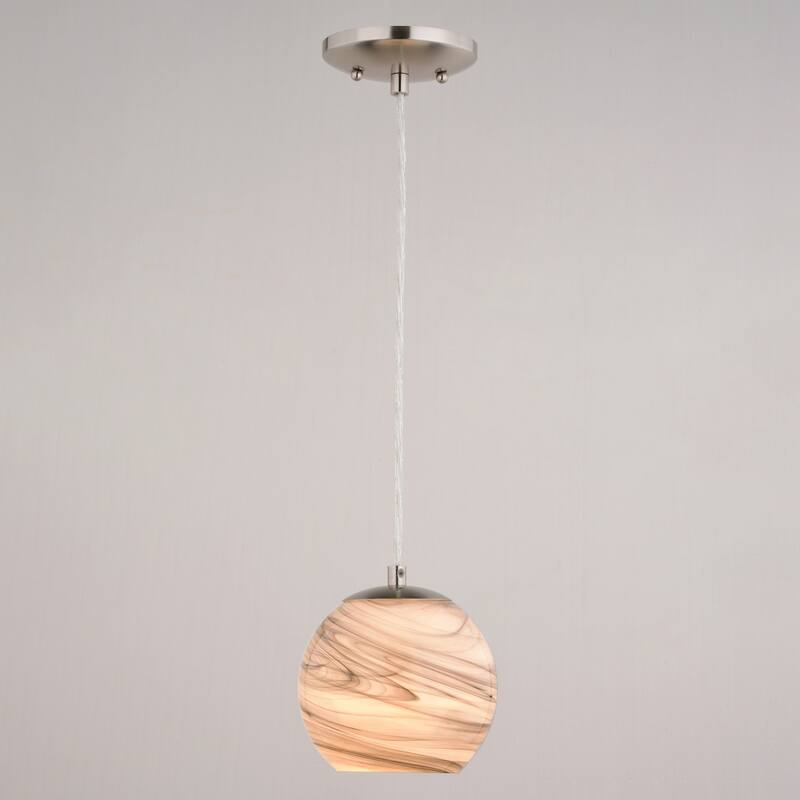 Vaxcel Lighting P0407 Milano 6" Wide Mini Pendant with Marble Glass