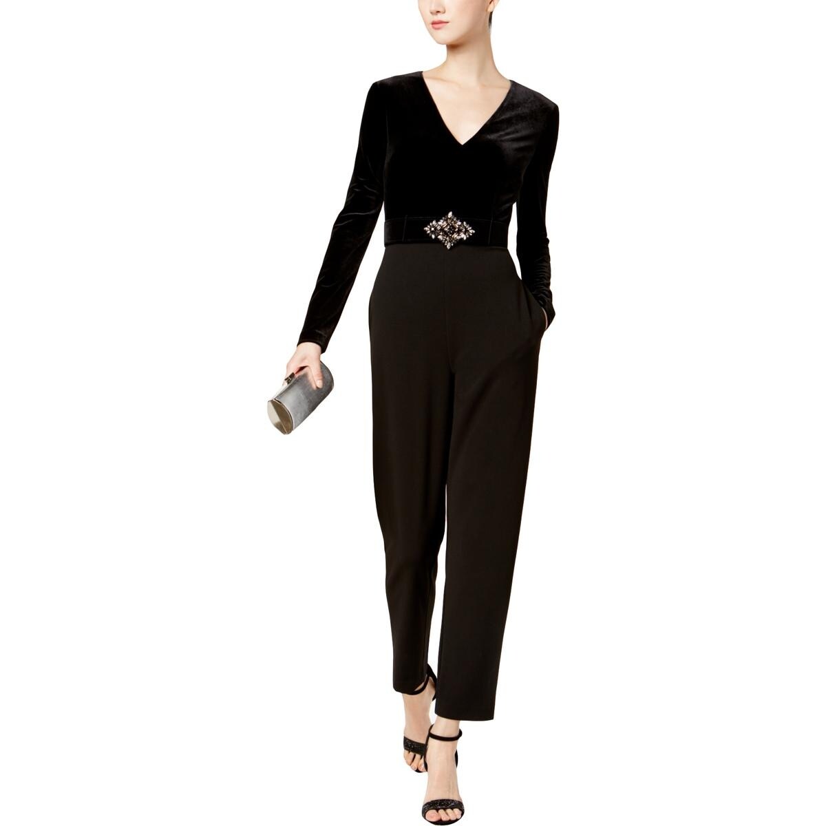 vince camuto velvet jumpsuit
