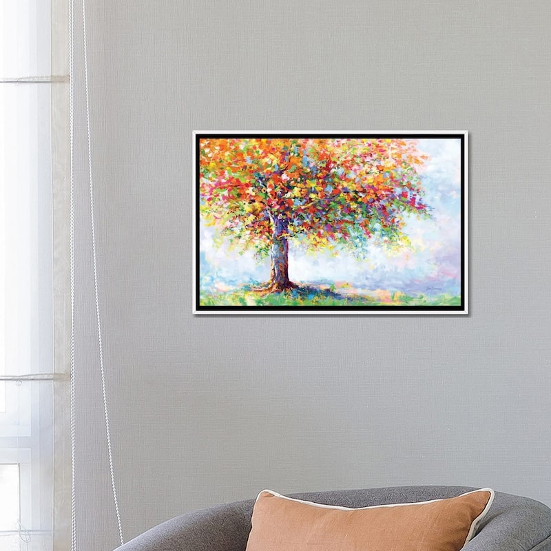 iCanvas "Colorful Tree Of Life" by Leon Devenice Framed
