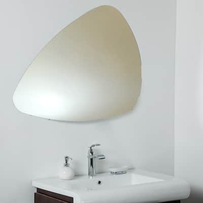 Decor Wonderland Ashley Triangle Frameless Bathroom Vanity Mirror 27.5 x 33.5 in. - 27.5W x 33.5H