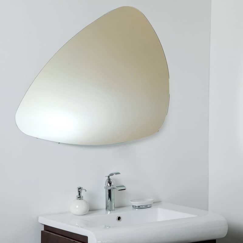 Decor Wonderland Ashley Triangle Frameless Bathroom Vanity Mirror 27.5 x 33.5 in. - 27.5W x 33.5H