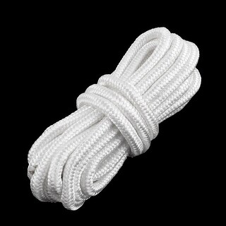 2pcs 6.5mm Dia White Nylon Braided String Laundry Drying Clothesline ...