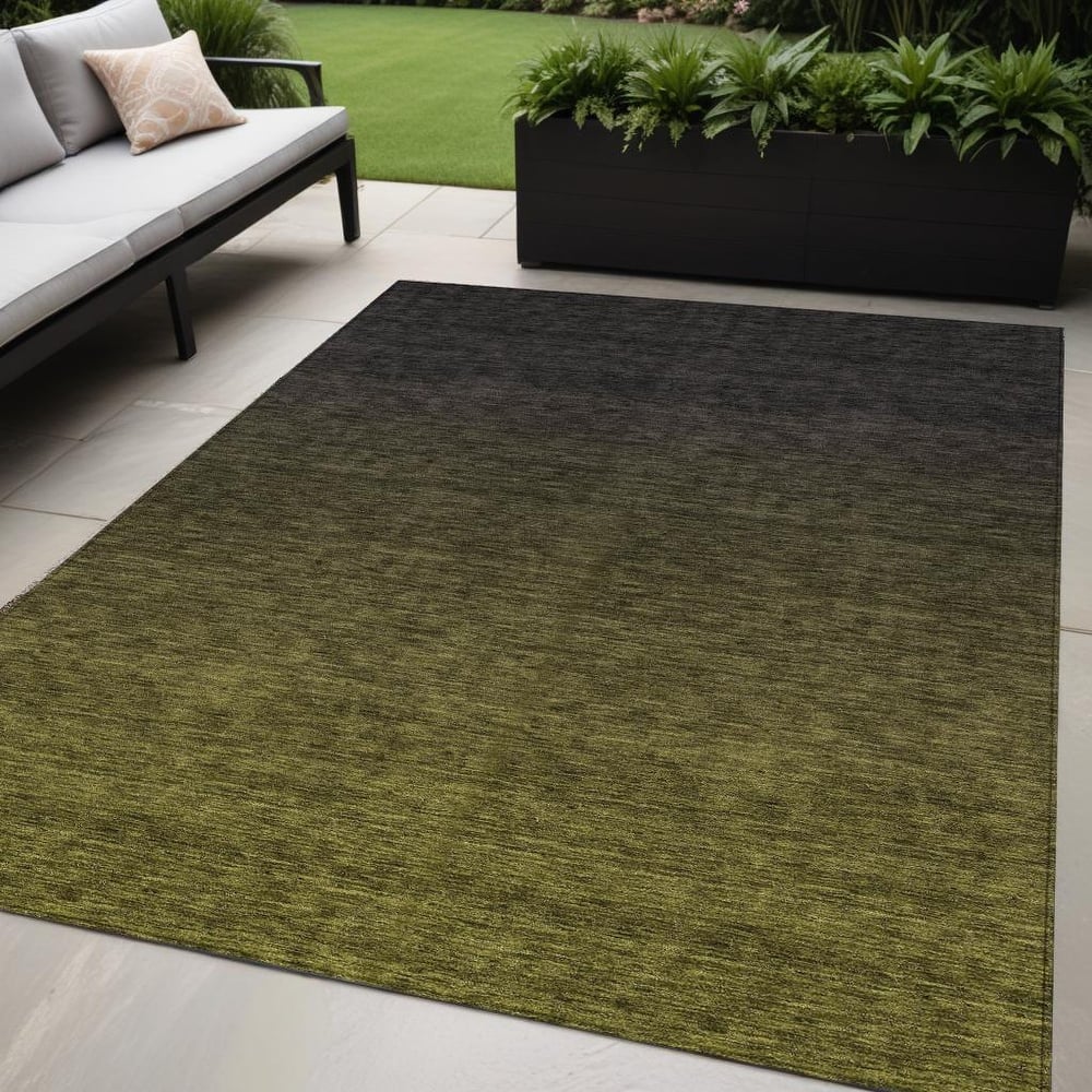 HomeRoots Abstract Transitional Rectangle Outdoor Rug
