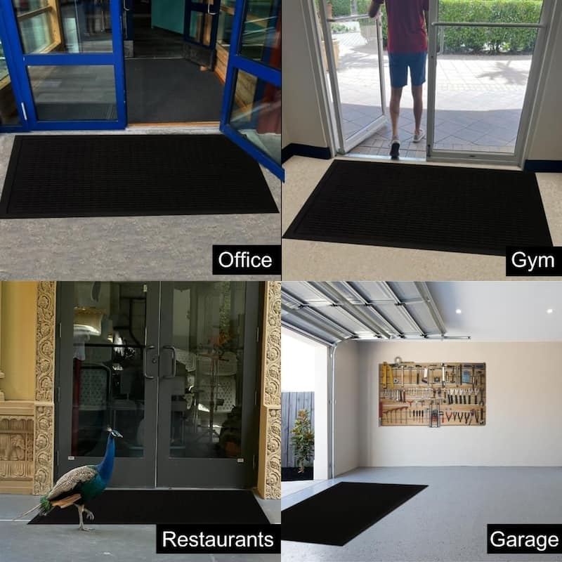 A1HC New Natural Rubber Premium Scrapper Door Mats-Keeps Mud and Dirt Away