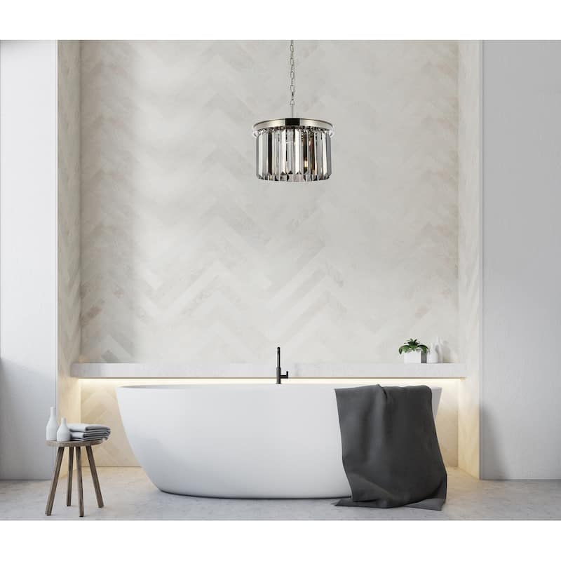 Royce Edge 3-Light Polished Nickel Pendant