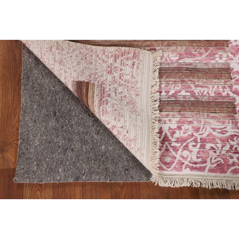 Striped Abstract Oriental Accent Rug Handmade Wool Carpet - 2'8"x 4'9"