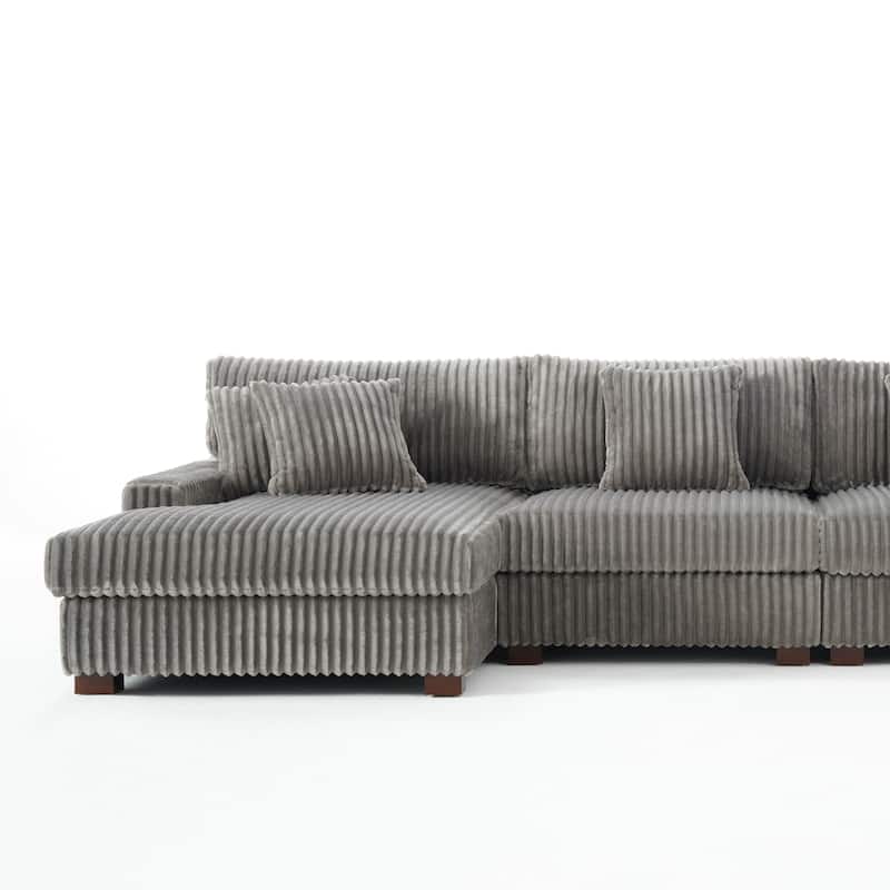 Anne 150" W Oversized Upholstered Modular Sectional Sofa