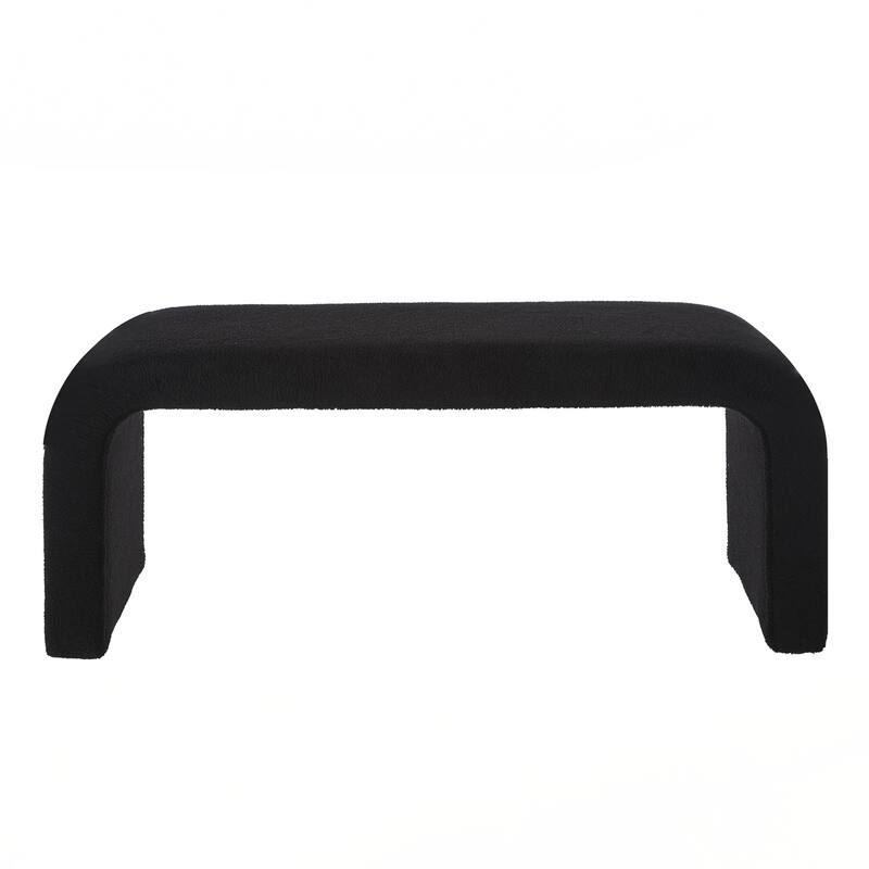 Set of 3 U-Shaped Modern Bench Ottoman Bench for Entryway