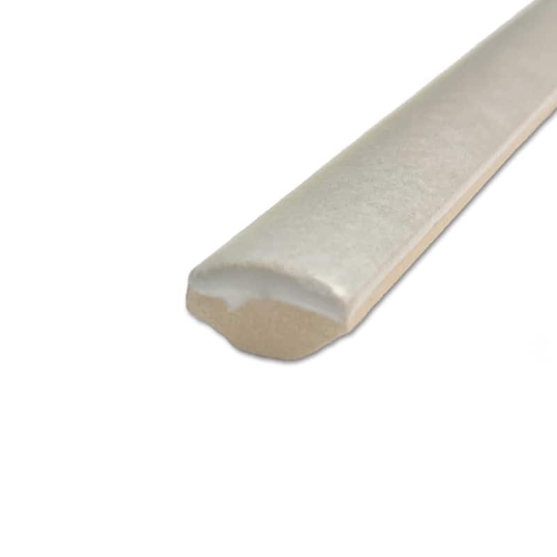 Merola Tile Coco Demi-Bullnose Matte Amber Grey 1/2" x 7-7/8" Ceramic Wall Trim - (1 Tile)