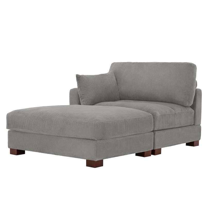 Modular Sectional Sofa with Ottomans