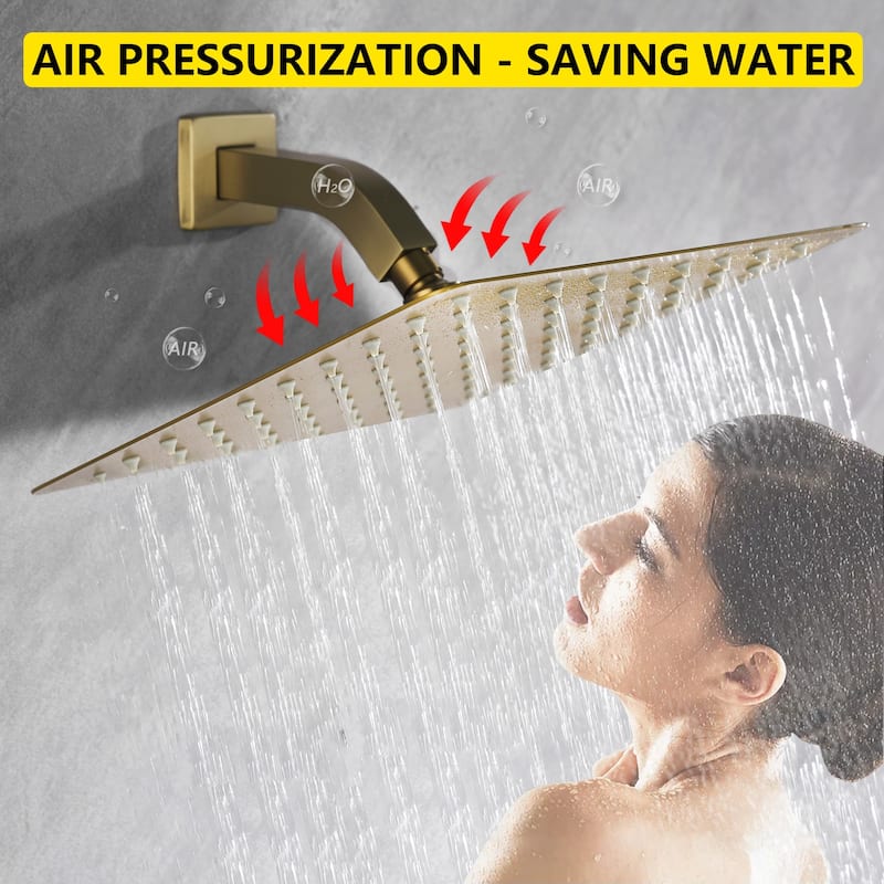 8" Square High Pressure Rain Shower Head,304 Stainless Steel Rain Shower Head - 8"X8"
