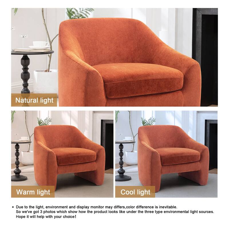 Nordic-style Upholstered Barrel Chair