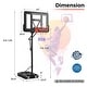 preview thumbnail 5 of 7, Black Portable Basketball Hoop System with Sturdy Base and Wheels