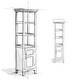 preview thumbnail 13 of 11, WYNDENHALL Hayes 56.3 inch H x 15.75 inch W Bath Storage Tower - 16 W x 16 D x 56 H - 16 W x 16 D x 56 H