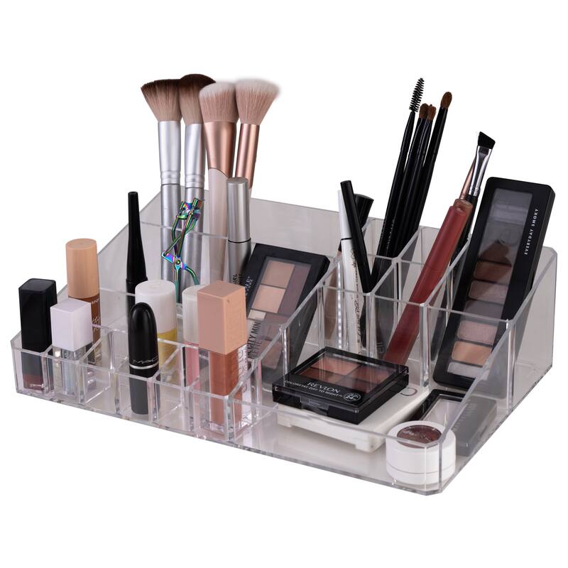 Simplify 15 Compartment Acrylic Cosmetic Organizer - Clear - 15 Compartment