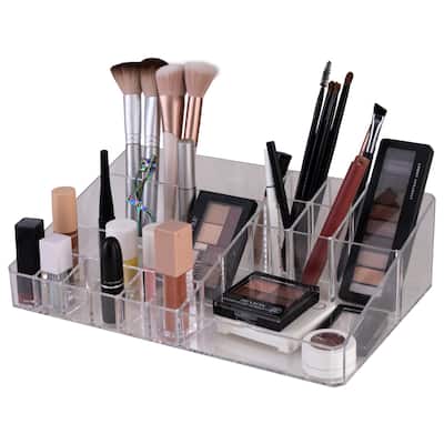 Simplify 15 Compartment Acrylic Cosmetic Organizer - Clear - 15 Compartment