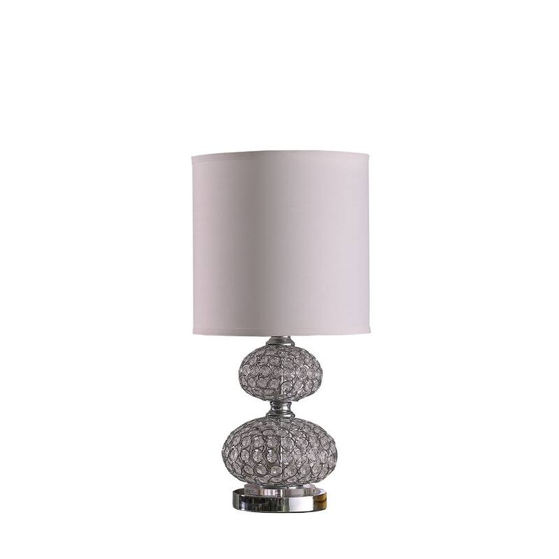 24" Mod Crystal inspired Table Lamp - Silver