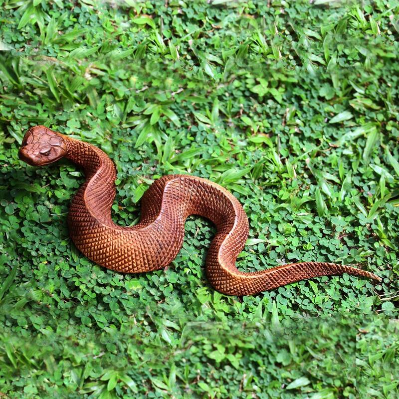 Novica Handmade Slithering Snake Wood Sculpture - 2.6" H x 12.5" W x 3.9" D
