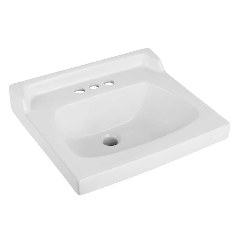 Fine Fixtures Ceramic Vanity Sink Top with Raised Back