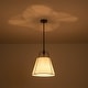 preview thumbnail 53 of 91, Mid Century 4-Light Conical Fabric Shade Lantern Pendant Ambient Light