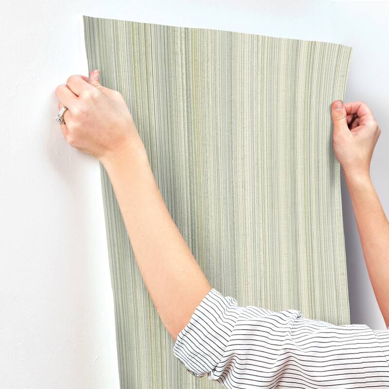 A-Street Prints Elan Sea Green Ombre Stripe Wallpaper