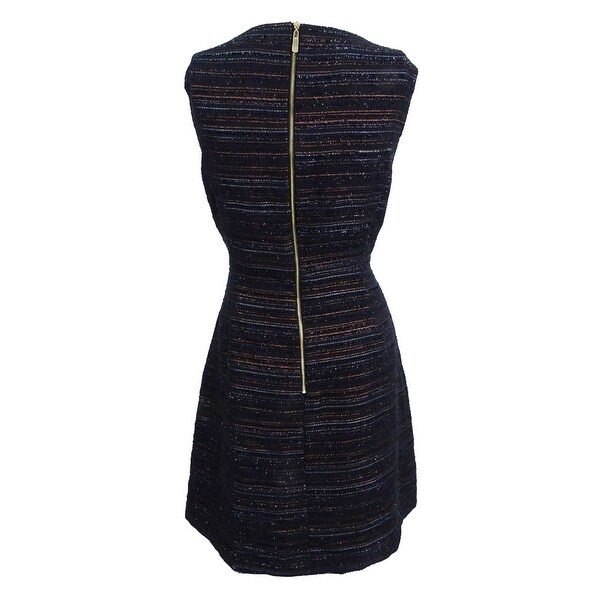 metallic fit and flare dress