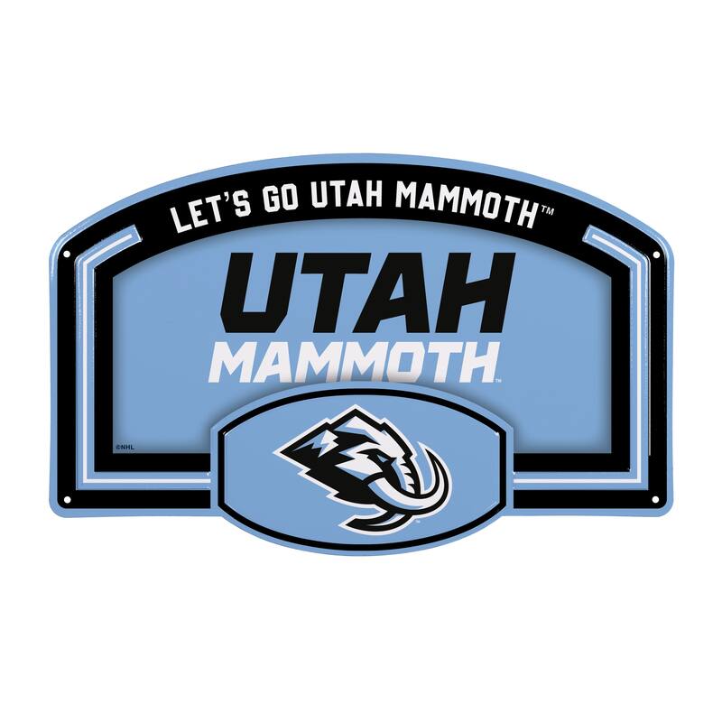 Utah Mammoth Embossed Steel Wall Sign, 11" x 17"