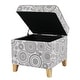 preview thumbnail 97 of 149, Adeco Square Storage Ottoman 17 inch Footstool