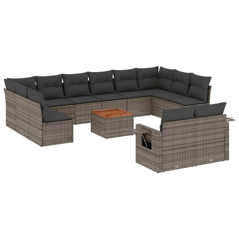 vidaXL Garden Sofa Set PE rattan Large Modular Garden Sofa Set
