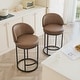 preview thumbnail 41 of 51, Spruce & Spring Chloe Upholstered Swivel Counter Bar Stool with Metal Frame and Arched Back