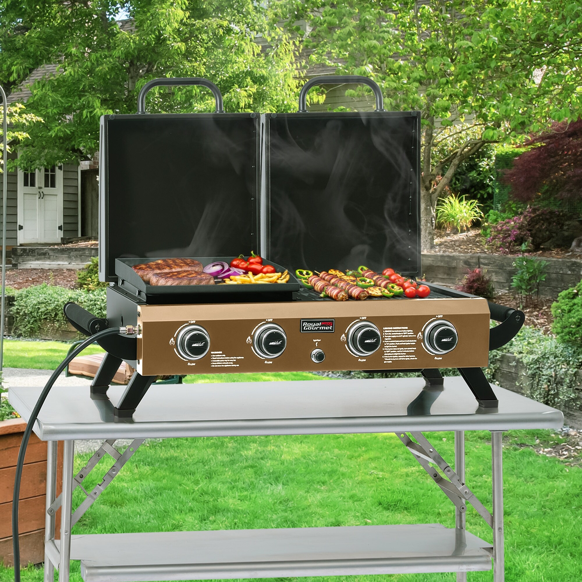 【ＧＷ値下】静岡 山崎 ジャックダニエル Old Parr ARMORIKセット Royal Gourmet GD4002TPY 4-Burner Portable Tabletop Grill & Griddle