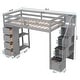 preview thumbnail 32 of 40, Multifunctional Design Loft Bed with Storage Stairs and Shelves, Efficient space, Twin Size