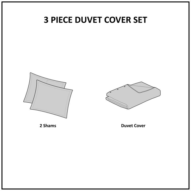 INK+IVY Alpine Navy 3 Piece Duvet Cover Mini Set