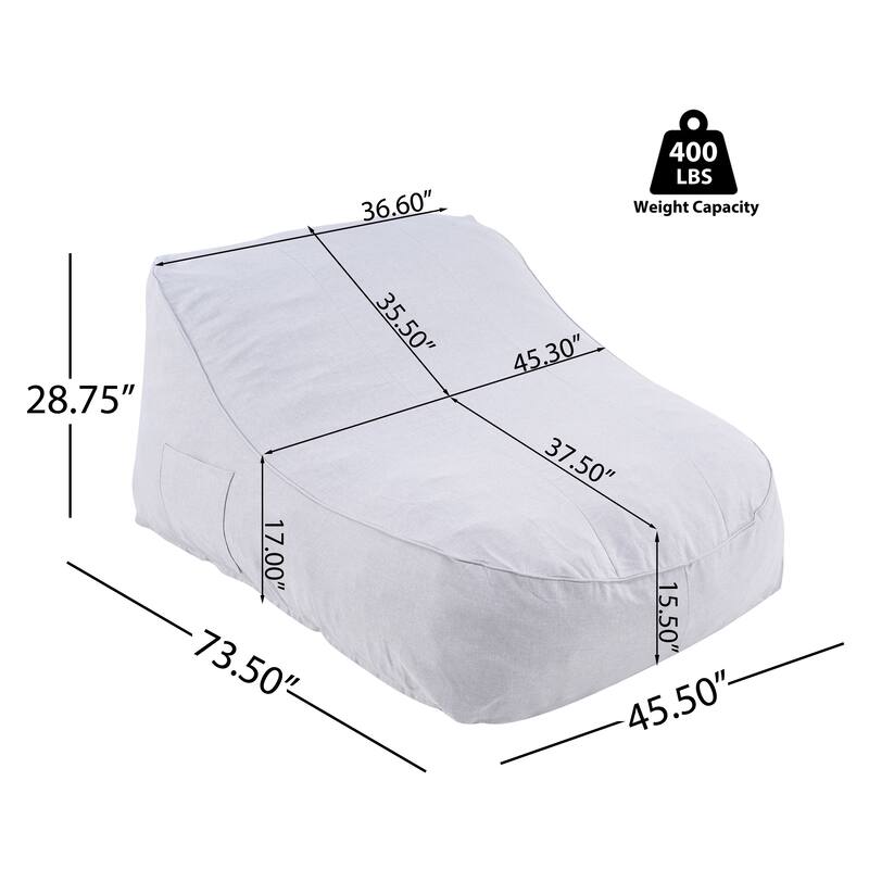 Christopher Knight Home - Hilary Modern Outdoor Upholstered Bean Bag with Storage