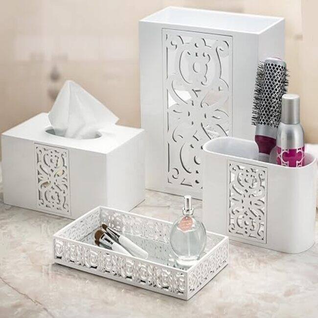 Creative Scents Mirror Janette White Vanity Mirror Tray