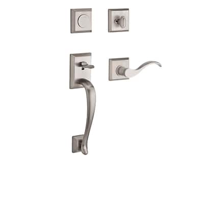 Baldwin Napa Left Handed Dummy Handleset with Traditional Square Rose
