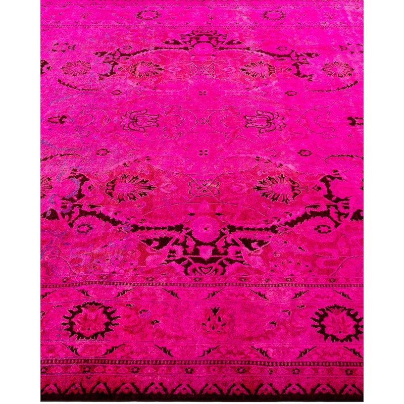 Contemporary Overdyed Wool Hand Knotted Area Rug - 6' 3" x 9' 0"
