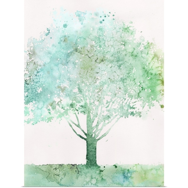 "Aquamarine Tree I" Poster Print
